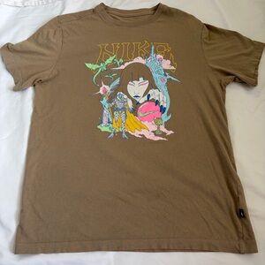 Nike Graphic Tee Medieval Fantasy Dragon Knight Brown T Shirt Mens Medium